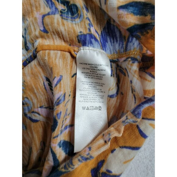 We The Free Women's Dreamed of You Floral Ruched Front Long Sleeve Top Yellow XL - Picture 4 of 8